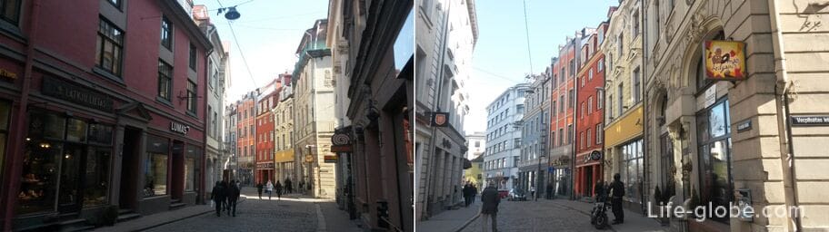 walking in the old town of Riga