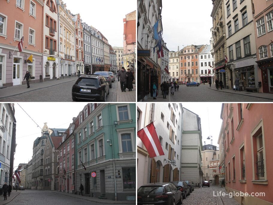 streets of the old city of Riga