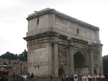Triumphal arches of Rome: Constantine, Titus, Septimius Severus