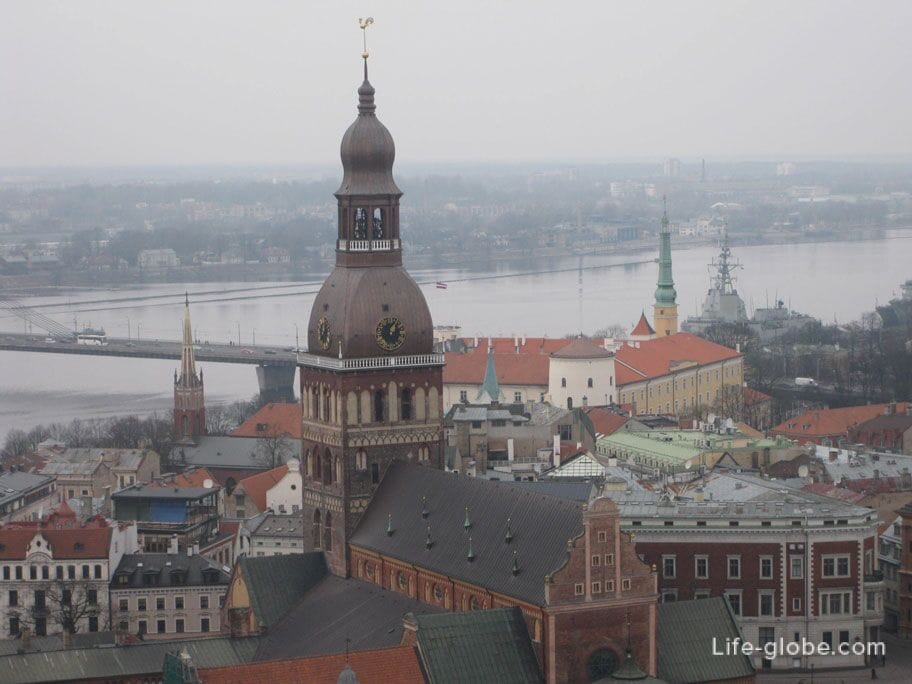 view of the Dome Cathedral from the observation deck of St. Peter's Church