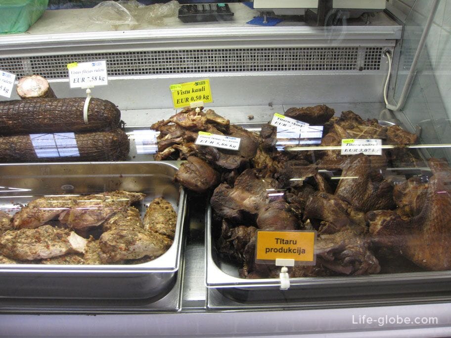 smoked meat in Riga, prices