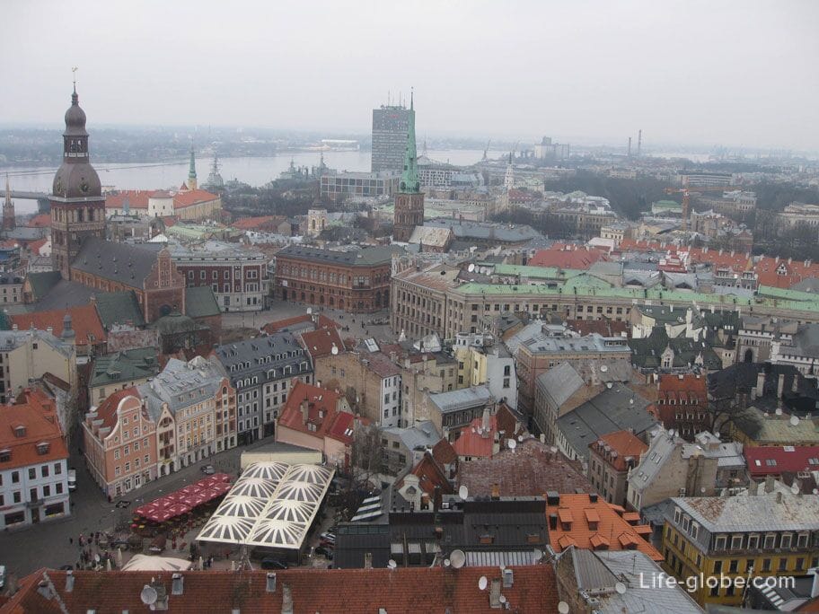 panorama of the old city of Riga