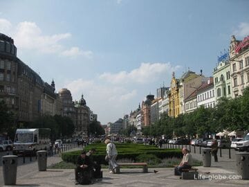 Wenceslas Square in Prague - the largest square in the world